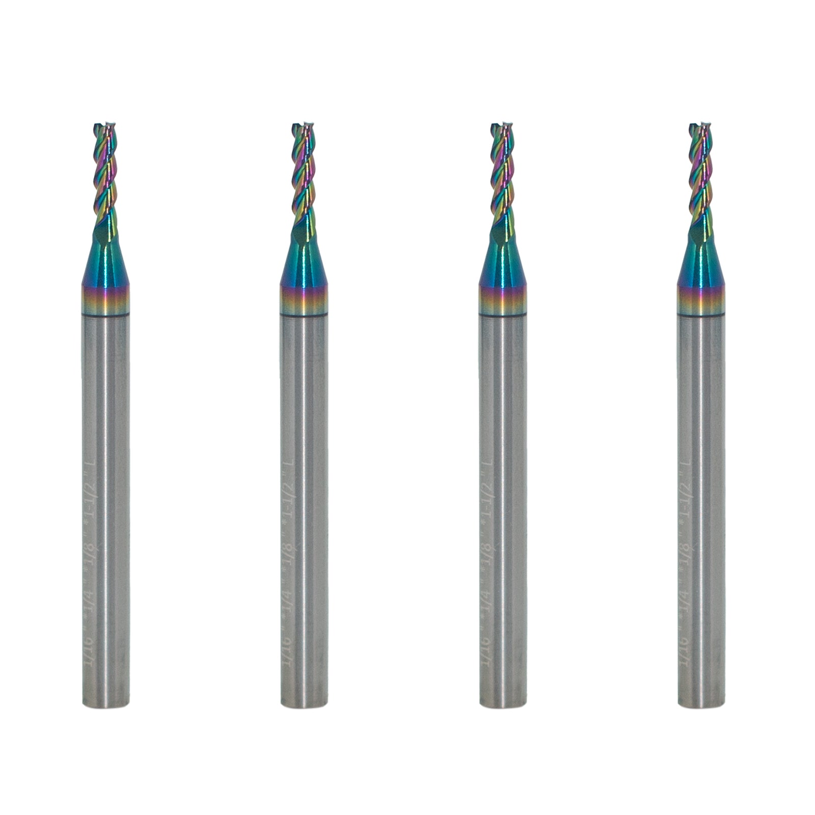 Carbide Square Nose End Mill for Aluminum, Copper Alloy, Plastic, 3 Flute HRC 55 Deg DLC Coating-Imperial