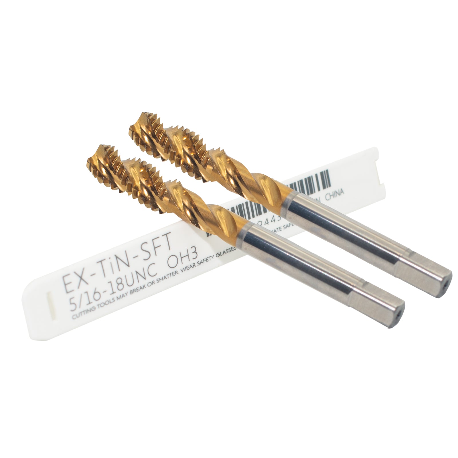 Professional M35 HSS-E Spiral Flute Tap Set, OH Limit, TiN Coated for Stainless Steel, Aluminum & Copper