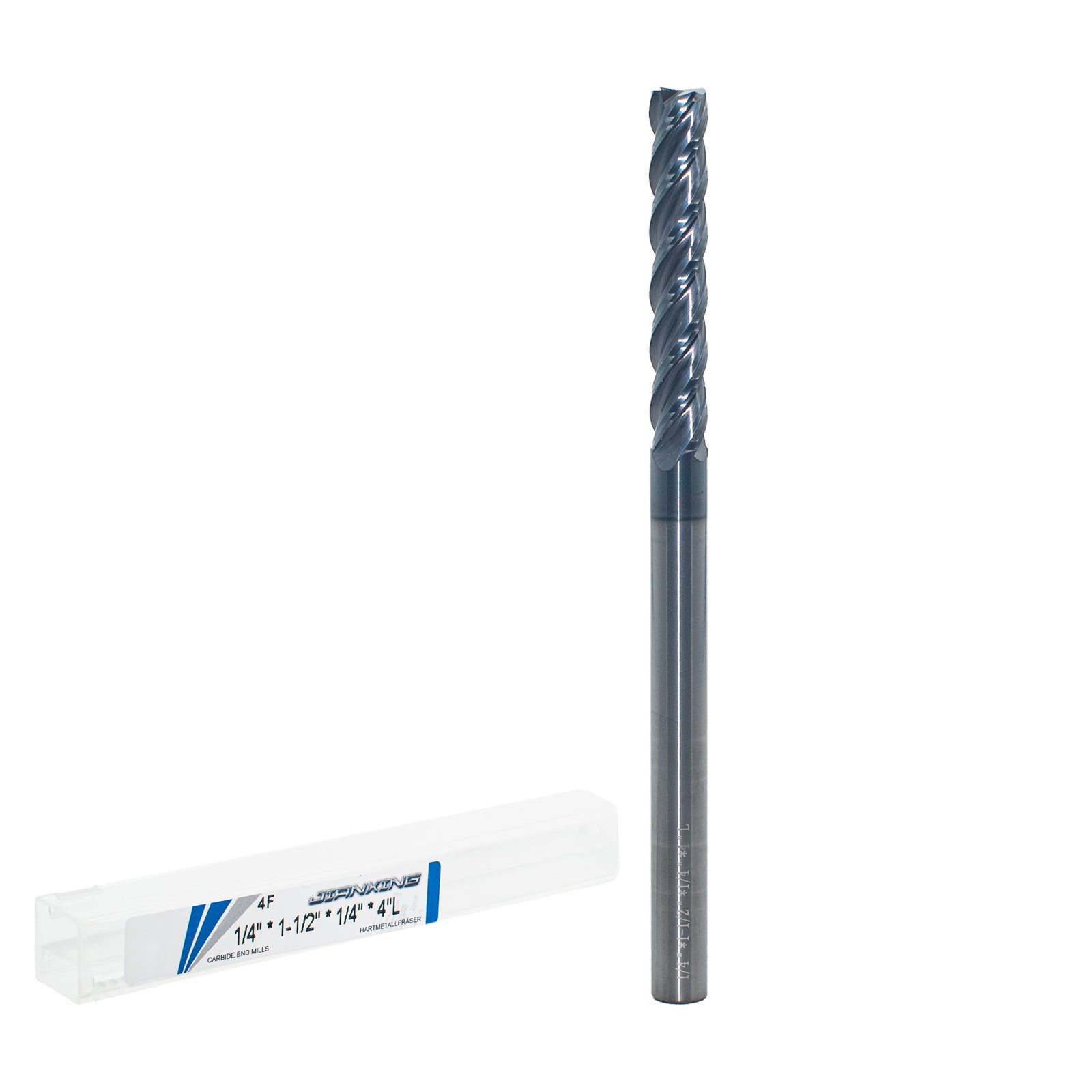 Carbide Square Nose End Mill for Stainless Steel & Titanium Alloy (TC4/TC7), AP Coating, Variable Helix-Imperial