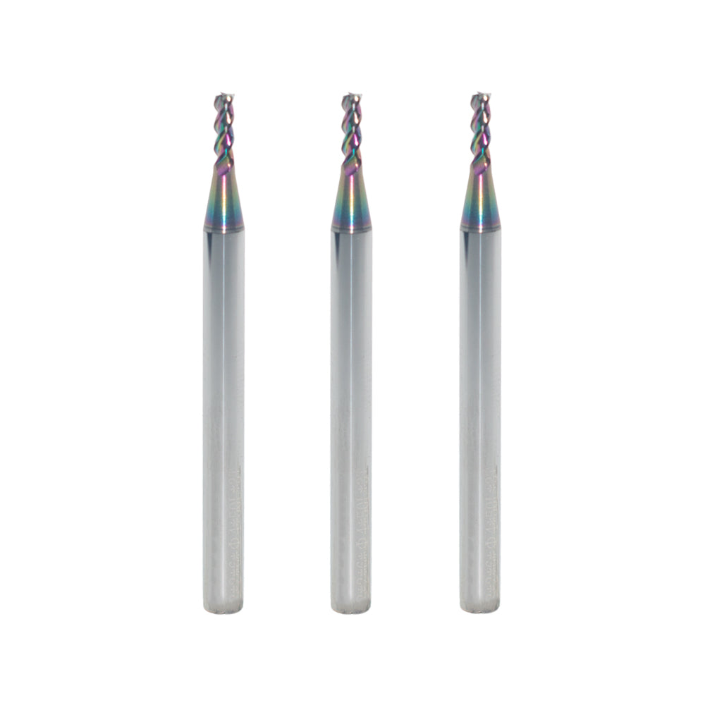 Carbide Square Nose End Mill for Aluminum, Copper Alloy, Plastic, 3 Flute DLC Coating-Metric