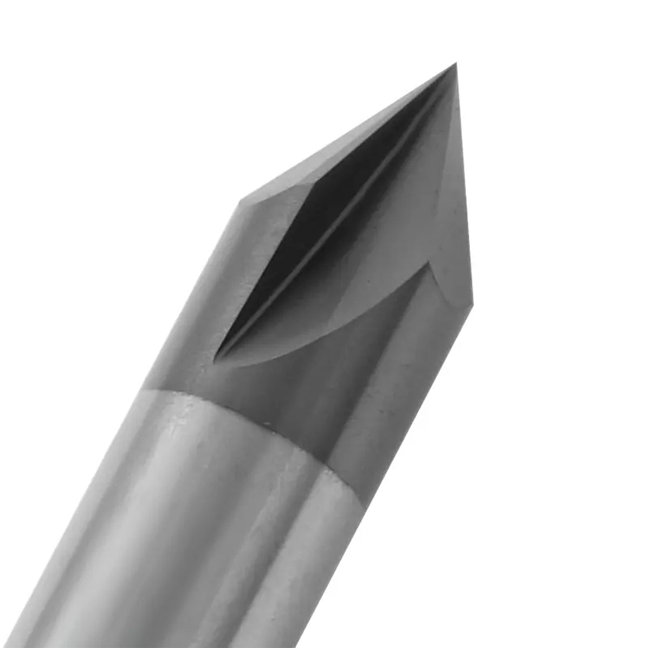 Carbide Chamfer End Mill, 60/90 Degree, Carving Bits, V Groove, 4 Flute AlTiN Coating for Alloy Steels, Hardened Steels-Imperial